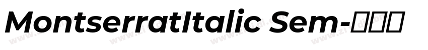 MontserratItalic Sem字体转换